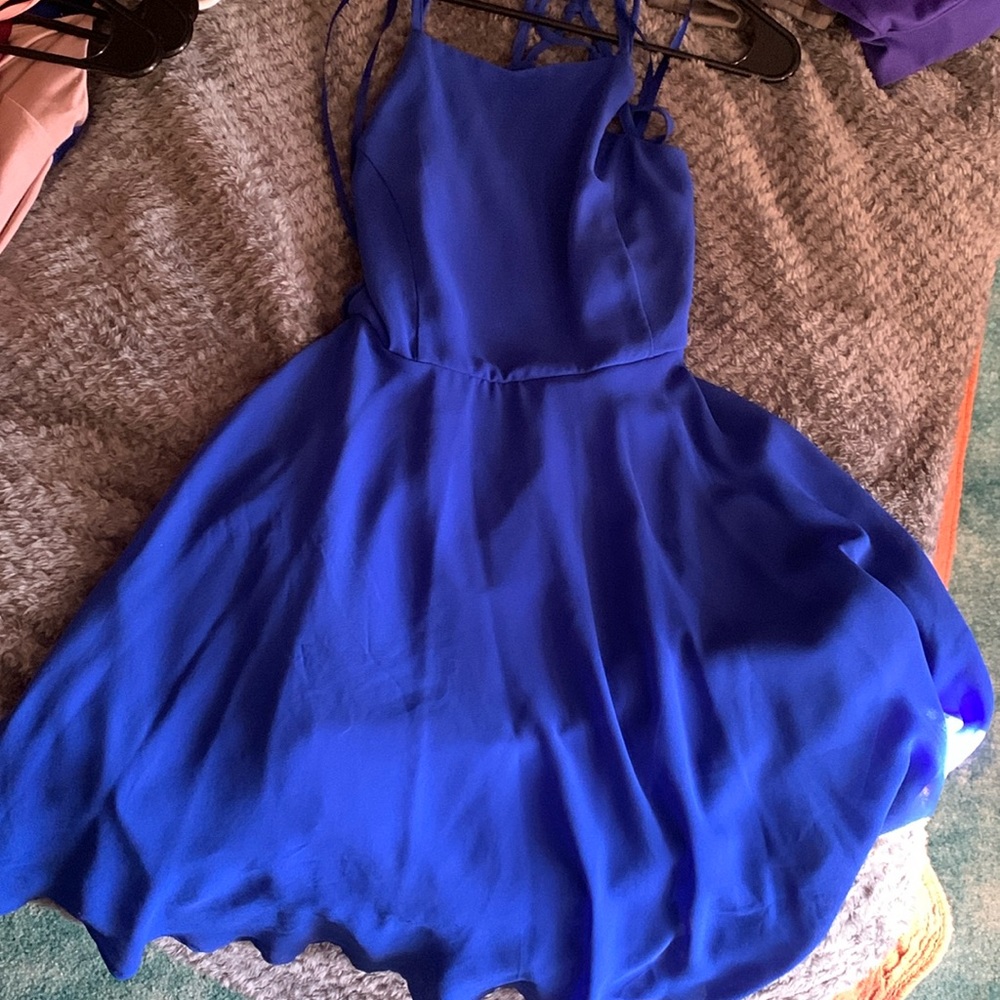 Blue strappy Lulu’s dress